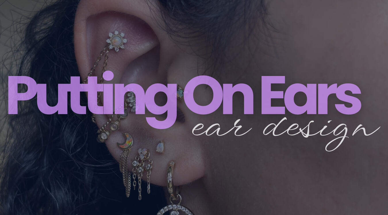 Curated ear stack with gold jewelry — Putting On Ears ear styling